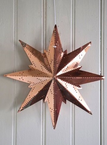 Chic copper snowflakes. 