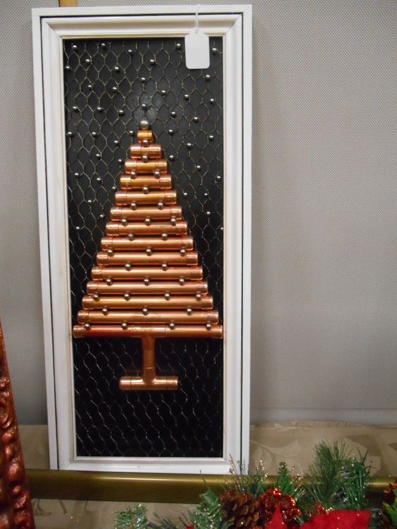 Exclusive copper pipe Christmas tree.