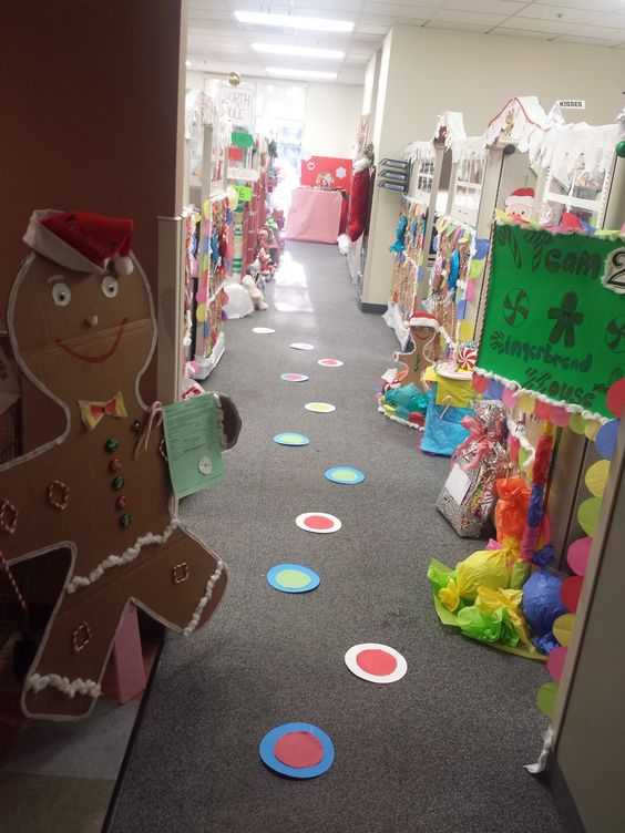 Gingerbread theme office decoration