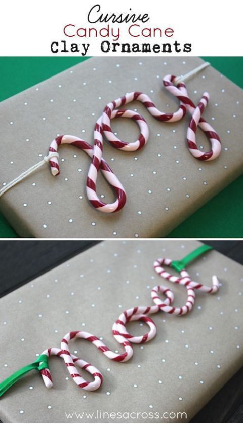 Nice candy cane clay ornaments. 