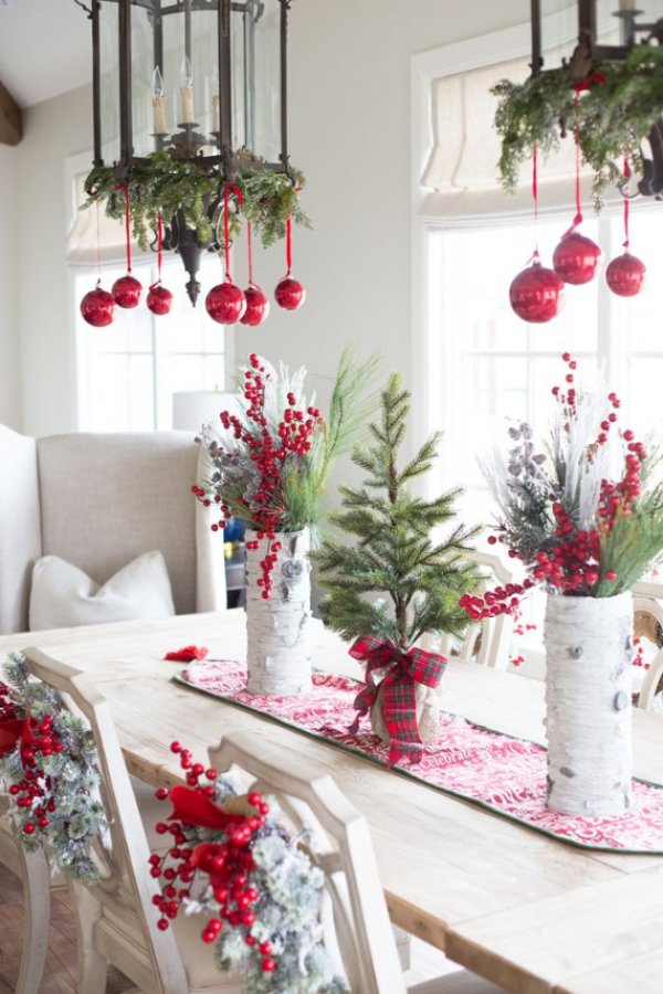 Perfect red and white Christmas decor.