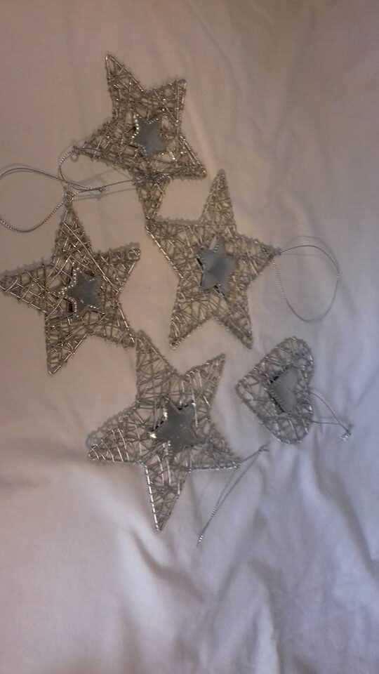 Silver Christmas tree ornaments