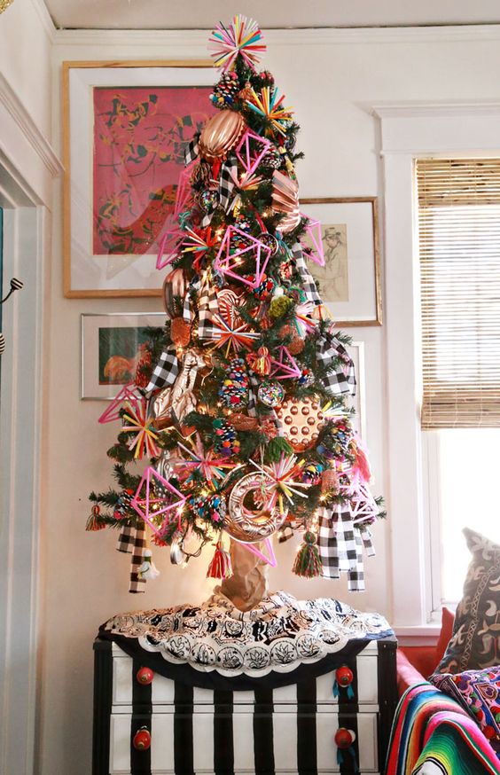 Tabletop trinket and pom pom tree.