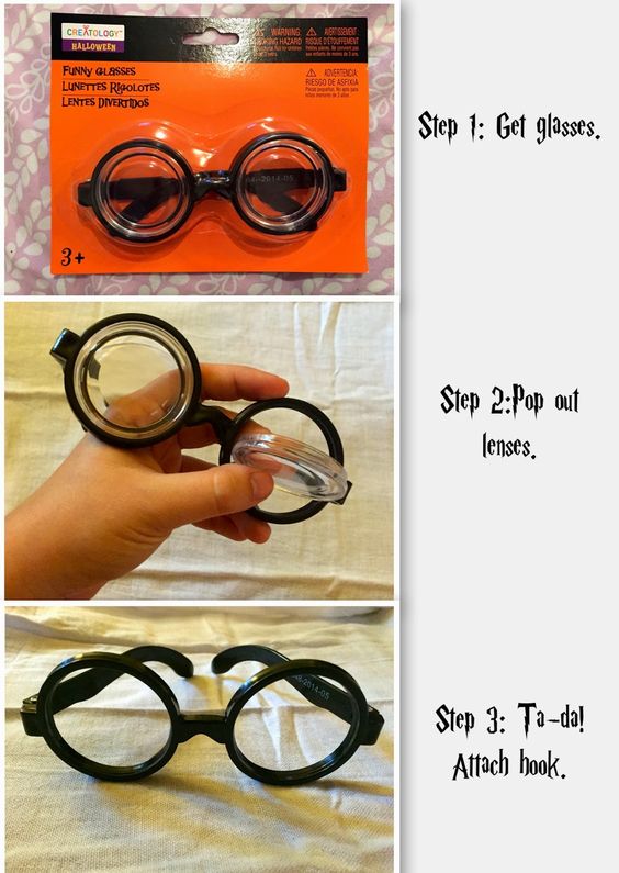 DIY Harry Potter glasses ornament idea for Christmas.