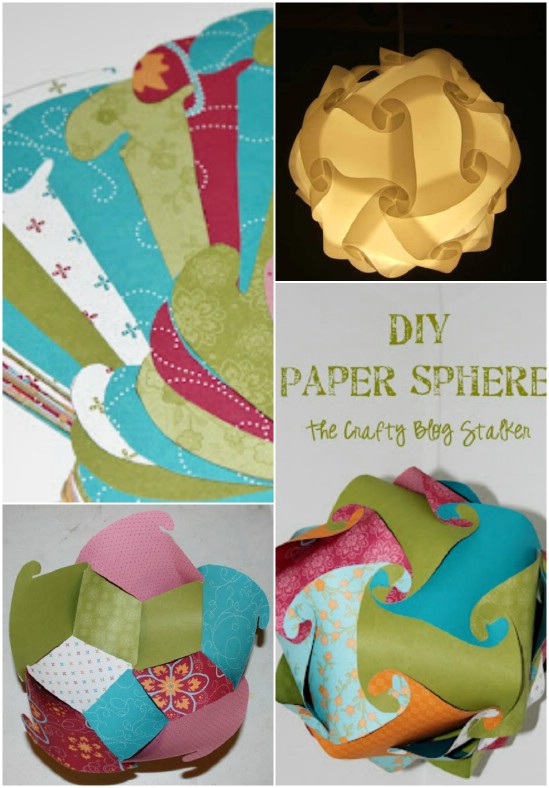 Dashing colorful printed paper sphere ornament for this Christmas.