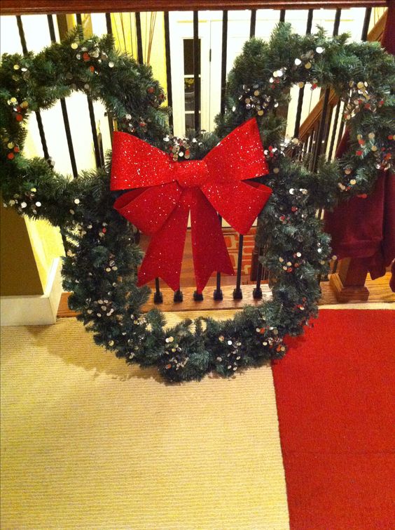 Handmade Mickey wreath for outdoor Christmas decor. 