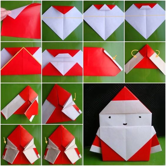 Smart origami Santa Christmas Tutorial.