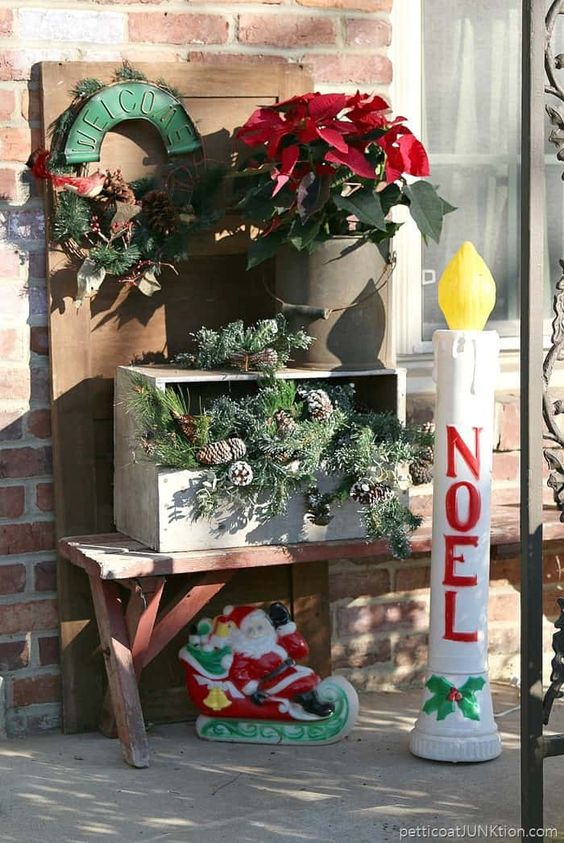 The ultimate idea is to decorate the porch with reclaimed wood.