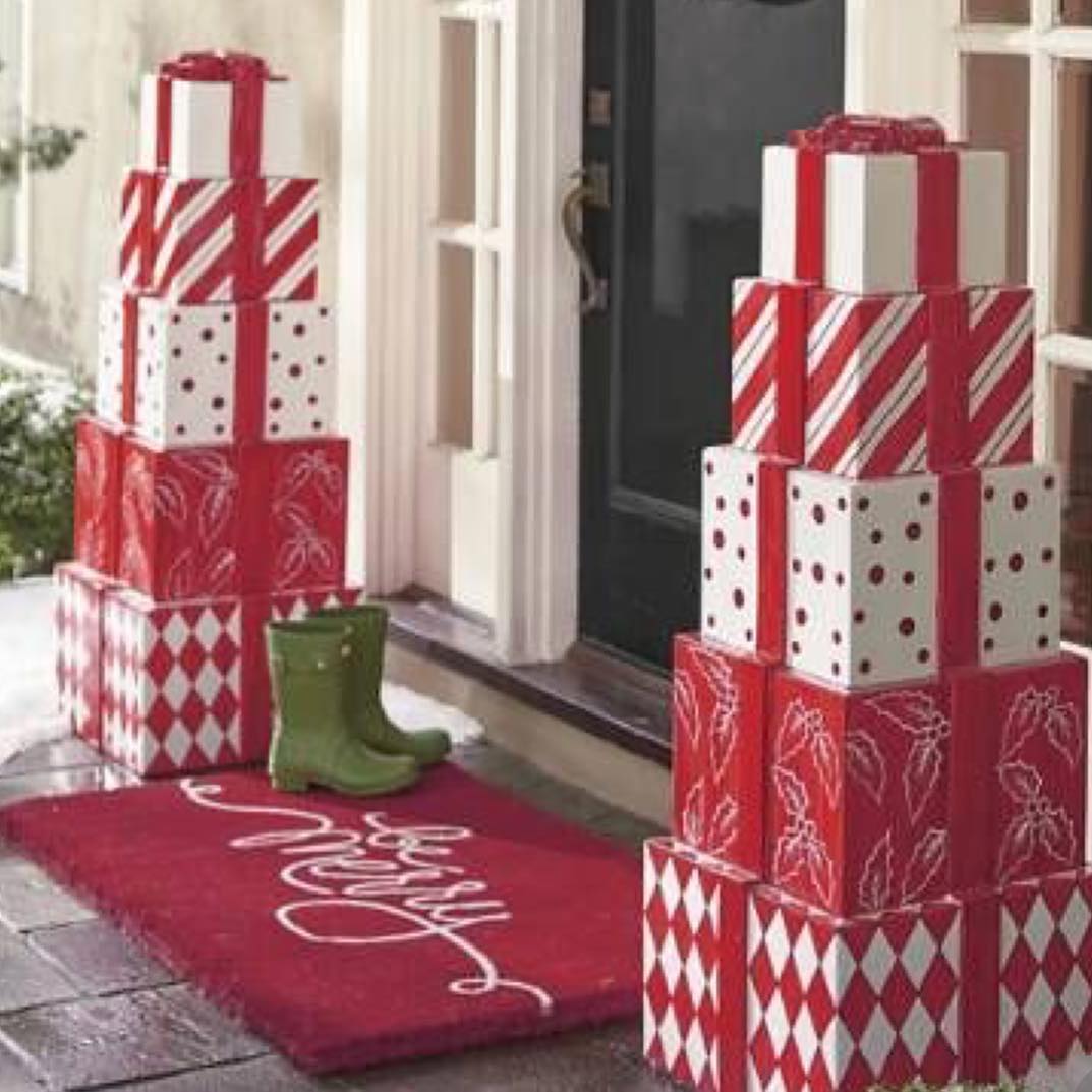 Ultimate porch decor with the red and white gift