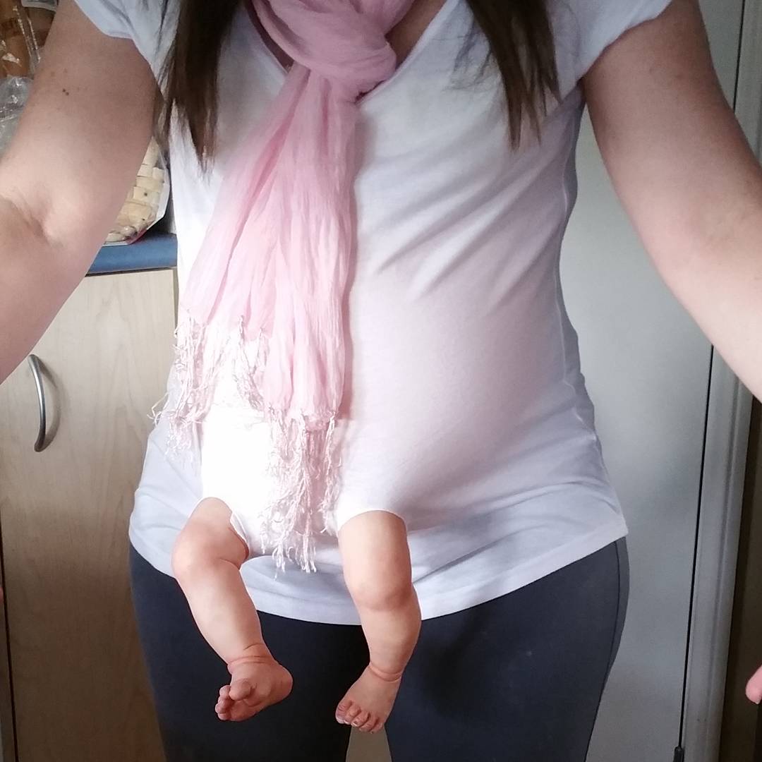 Baby belly Halloween Pregnancy costume.