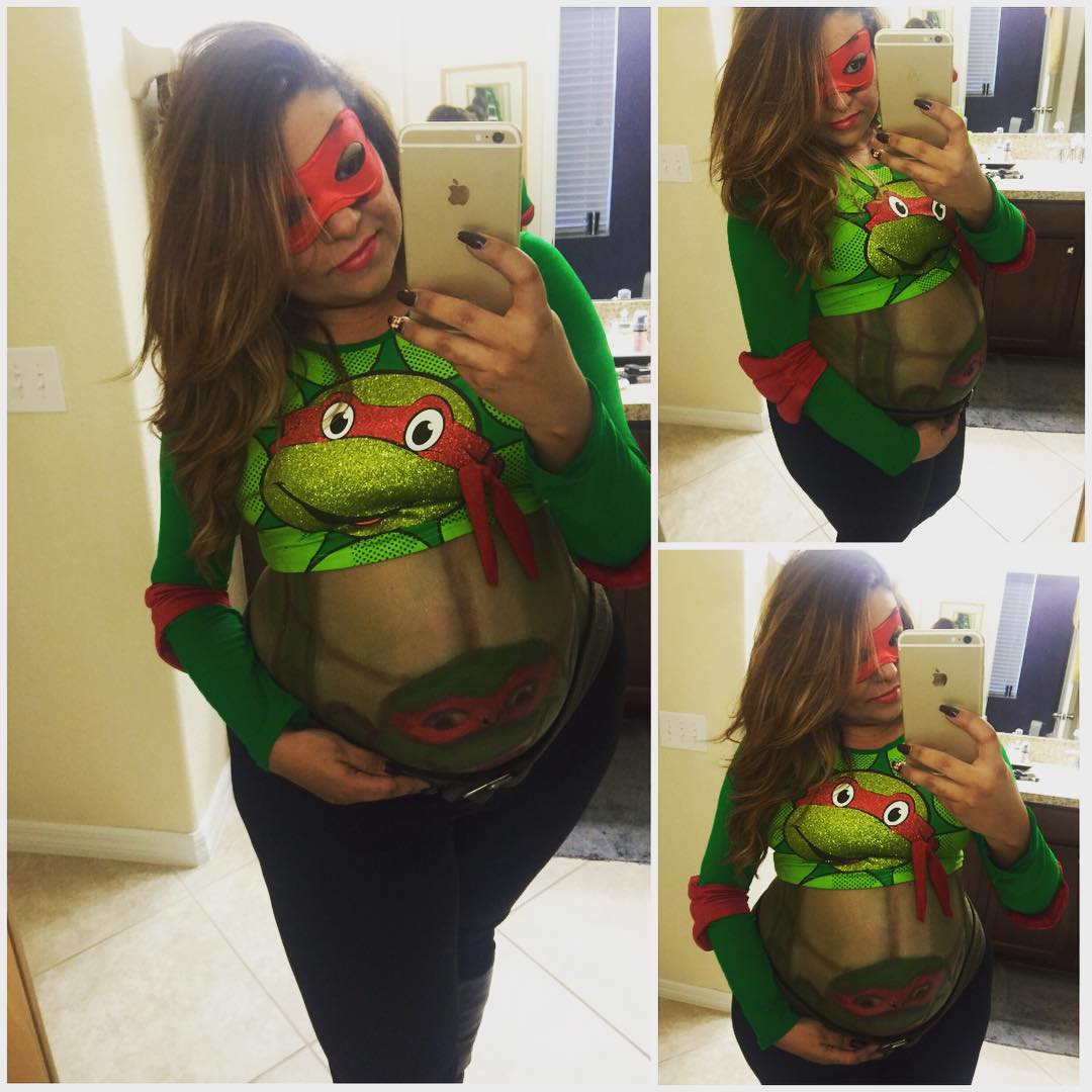 Charming Halloween Maternity Costume.