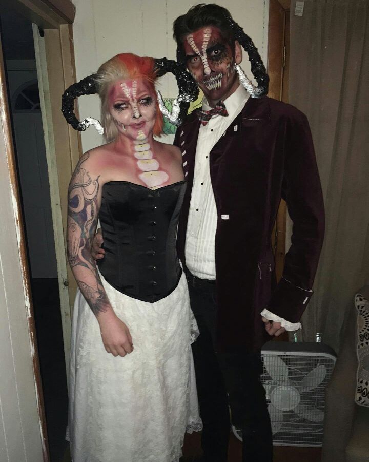 The demon of envy and demon of lust is ready for the Halloween party.