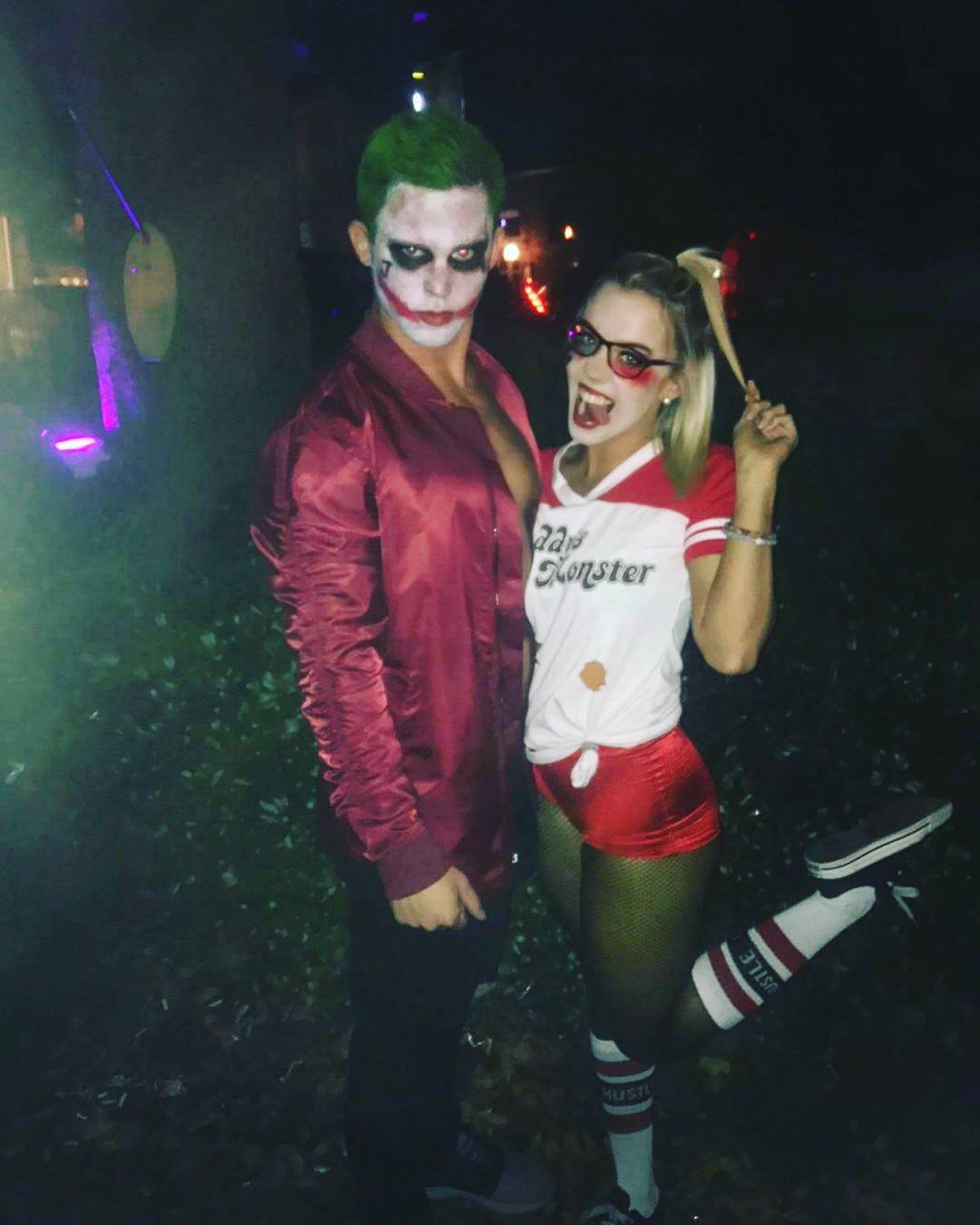 Harley Quinn and suicide squad Halloween couple costume.