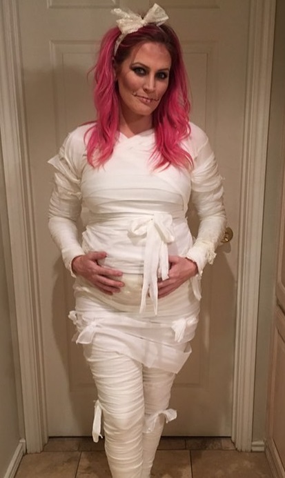 Mummy Halloween costume idea.