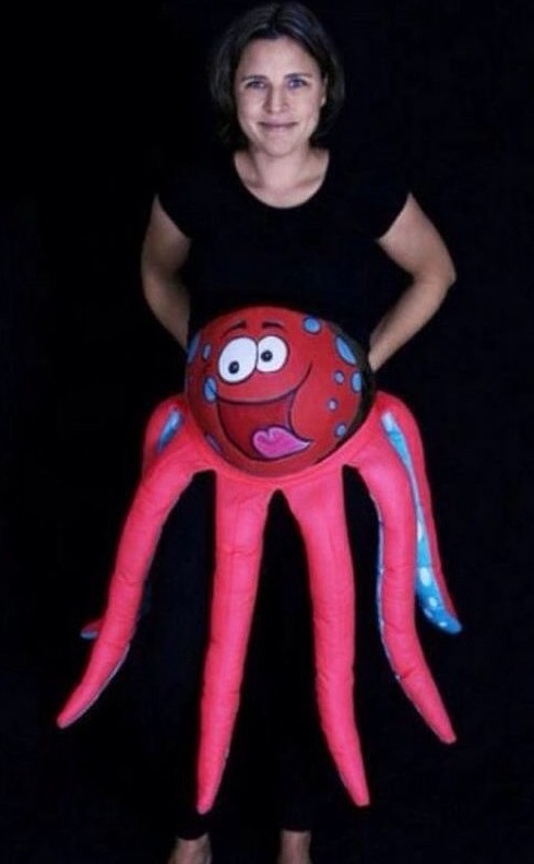 Octopus Halloween pregnancy costume idea.