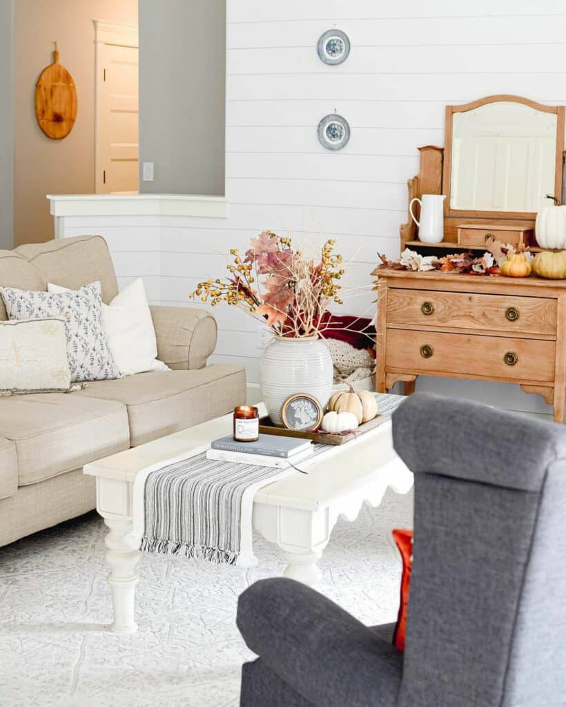 Scalloped Coffee Table for a Whimsical Touch