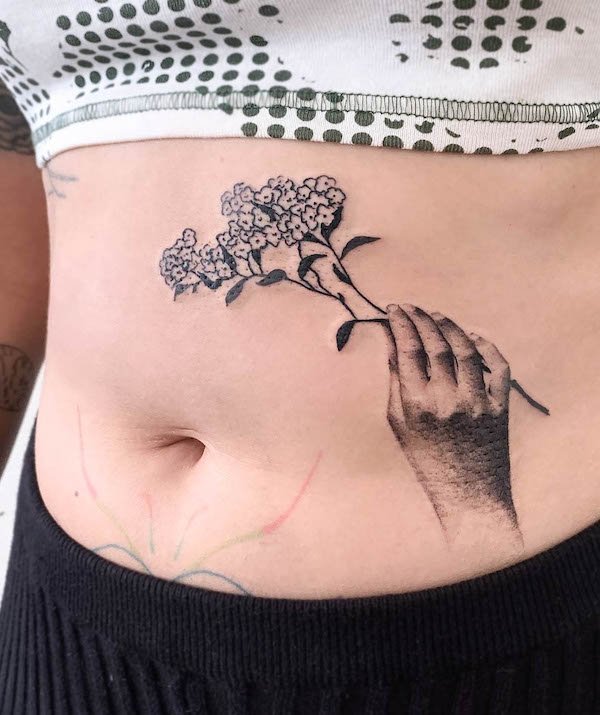Hand with flower