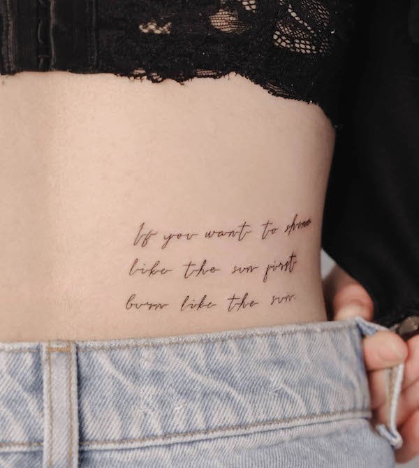 Meaningful quote tattoo