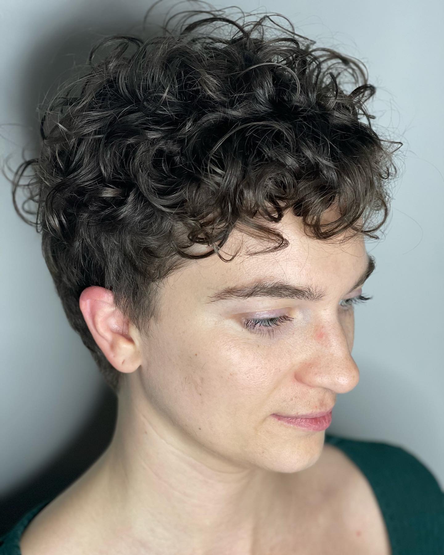 Classic Pixie on Fine Curls
