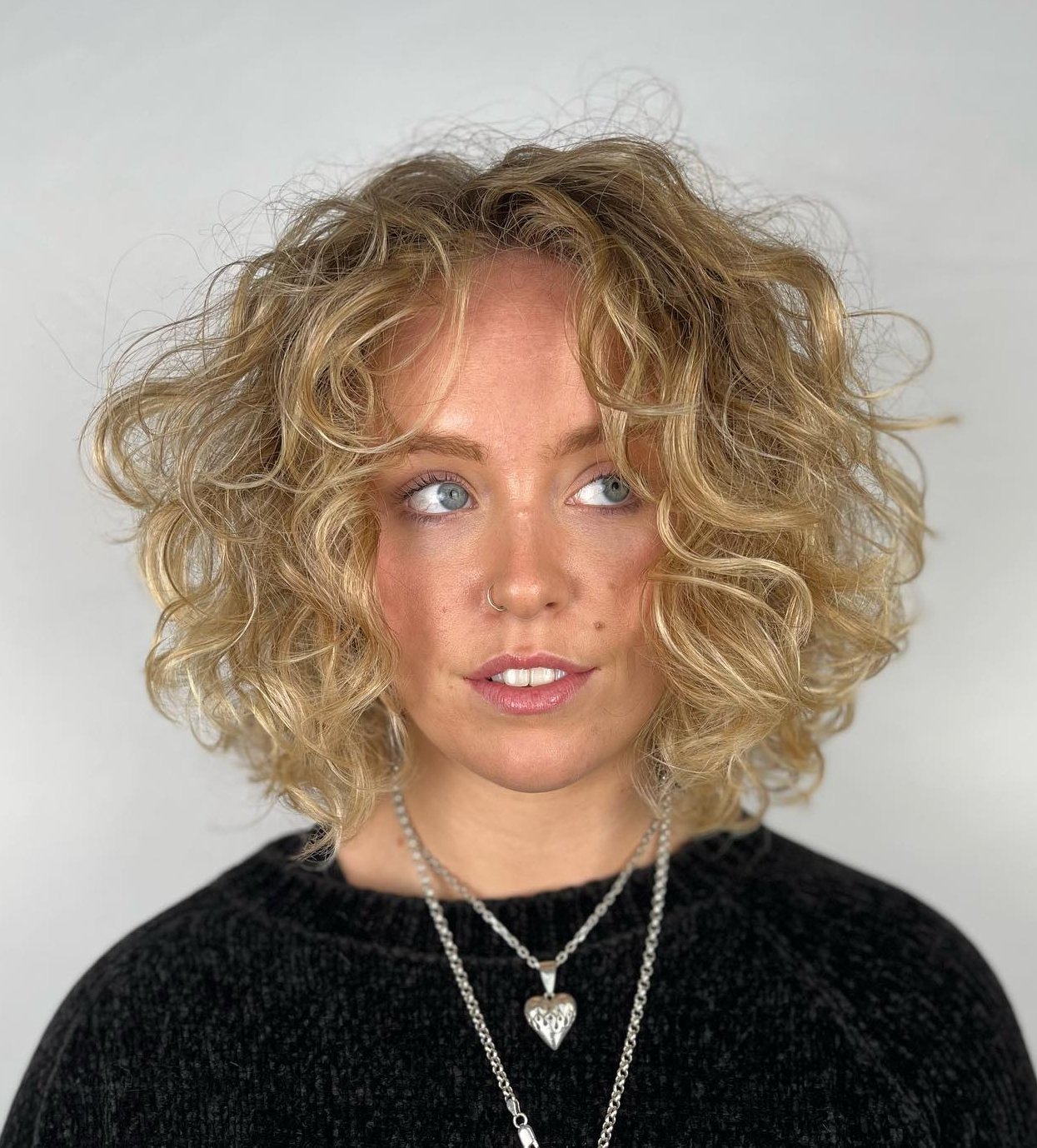 Medium-Length Fine Curls