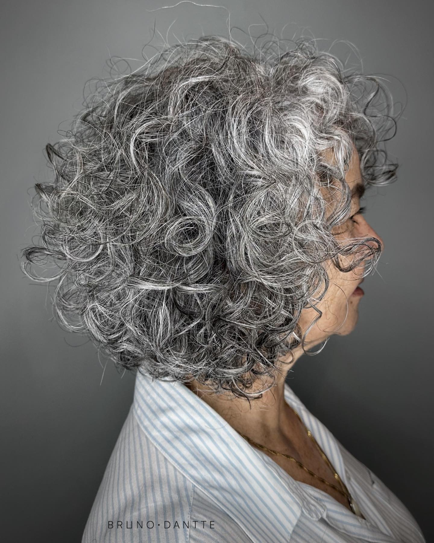 Wet-Look Curly Bob